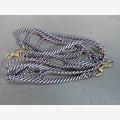Hundeleine Marineblau 5 Meter verstellbar 2 Messingkarabiner