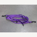 Hundeleine Lila 5 Meter verstellbar 2 schwarze Karabiner