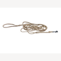 Hundeleine beige 10 Meter mit Karabinerhaken aus Stahl
