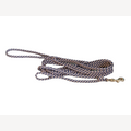 Hundeleine beige/blau 5 Meter mit Messingkarabiner