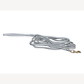 Hundeleine beige/hellblau 4 Meter mit Messing-Karabinerhaken