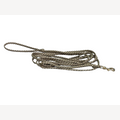 Hundeleine beige/olivgrün 5 Meter mit Messing-Karabinerhaken