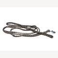 Hundeleine beige/schwarz 4 Meter mit Messing-Karabinerhaken