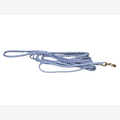 Hundeleine blau/weiß 4 Meter mit Messing-Karabinerhaken
