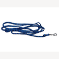 Hundeleine blau/schwarz 4 Meter mit Messing-Karabinerhaken