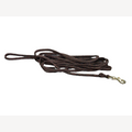 Hundeleine braun/schwarz 4 Meter mit Messing-Karabinerhaken