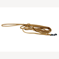 Hundeleine Karamell 10 Meter mit schwarzem Karabinerhaken
