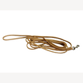 Hundeleine Karamell 8 Meter mit Karabinerhaken aus Messing