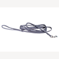 Hundeleine grau 2 Meter mit Karabinerhaken aus Stahl