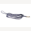 Hundeleine grau 4 Meter mit Karabinerhaken aus Messing