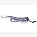 Hundeleine grau 4 Meter mit schwarzem Karabinerhaken