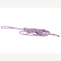 Hundeleine beige/lila 4 Meter mit Messing-Karabinerhaken