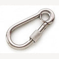 Edelstahlkarabiner 80 mm mit Schraubverschluss und Ring