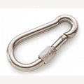 Edelstahlkarabiner 80 mm mit Schraubverschluss