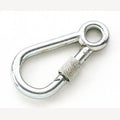 Verzinkter Karabiner 60 mm mit Schraubverschluss und fester Öse