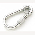 Karabiner 100 mm verzinkt mit Schraubverschluss und Ring