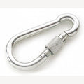 Karabiner 80 mm verzinkt mit Schraubverschluss