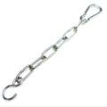 Kettenverlängerung aus Edelstahl 90 cm mit S-Haken und Edelstahlkarabiner