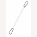 Kettenverlängerung 10 cm Stahl weiß lackiert mit 2 Karabinerhaken