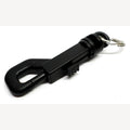 Quadratischer schwarzer Karabiner aus Kunststoff