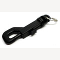 Quadratischer schwarzer Karabiner aus Kunststoff