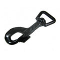 Musketonhaken schwarz Trapez 60 mm Wirbel 16 mm