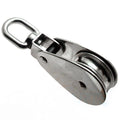 Edelstahlrolle 32 mm mit drehbarem Drehgelenk 