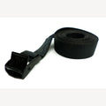 Zurrgurt 25 mm schwarz 2 Meter mit schwarzem Klemmverschluss