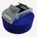 Blauer Zurrgurt 25 mm 12 Meter mit losem Doppelklemmverschluss