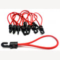 Spanngummis 4mm rot 200-380mm mit Kunststoffhaken