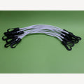 Spanngummis weiß 410-720mm mit 2 Kunststoffhaken