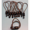 Spanngummis 4mm schwarz und weiß 200-380mm mit Kunststoffhaken