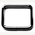 Vernickelte Vierkantringe 16x2,2 mm 25 Stück