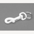Weißer kleiner Schlüsselanhänger mit Ring