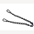 Schwarze Edelstahl Gourmet Kettenverlängerung 50 cm mit 2 Edelstahl Karabinerhaken