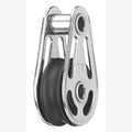 Sprenger blok 6mm met glijlager, A2/kunststof met holle assen 5mm, 1 Stuk