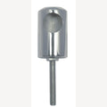Leuning eindstuk met schroefdraad,  A4 M8x55mm, voor buis 22mm, 1 Stuk