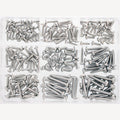 Assortimentsdoos Liko plaatschroeven met kruiskop.,  A4 DIN 7981 3,5-5,5 mm 200 stuks, 1 Stuk