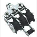 Sprenger Micro XS Block mit Kugellagern, A2/Kunststoff max. 6 mm, 3 Rollen, Halterung, 1 Stück