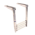 Telescopische zwemtrap voor montage op platform,  A4/kunststof 415-1115x305mm, 4-laags, wit, 1 Stuk