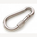 Edelstahlkarabiner 80 mm mit Schraubverschluss
