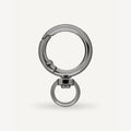 Karabijnhaak met wartel Olivia 10 mm zwart nikkel - 4 stuks