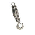 Edelstahlrolle 75 mm mit drehbarem Karabiner