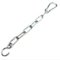 Edelstahl-Kettenverlängerung 100 cm mit S-Haken und Edelstahl-Karabiner