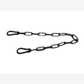 Schwarze Kettenverlängerung 10 cm mit 2 schwarzen Karabinern