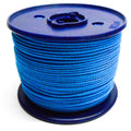 Geflochtene blaue Kordel 1,5 mm 100 Meter auf Kunststoffrolle