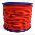 Geflochtene rote Kordel 4 mm 100 Meter auf Kunststoffrolle