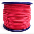 Geflochtene rosa Kordel 2 mm 200 Meter auf Kunststoffrolle
