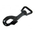 Musketonhaken schwarz Trapez 60 mm Wirbel 16 mm