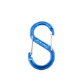 Aluminium-S-Haken mit Sicherheitsverschluss, 60 x 30 mm, blau, 10 Stück